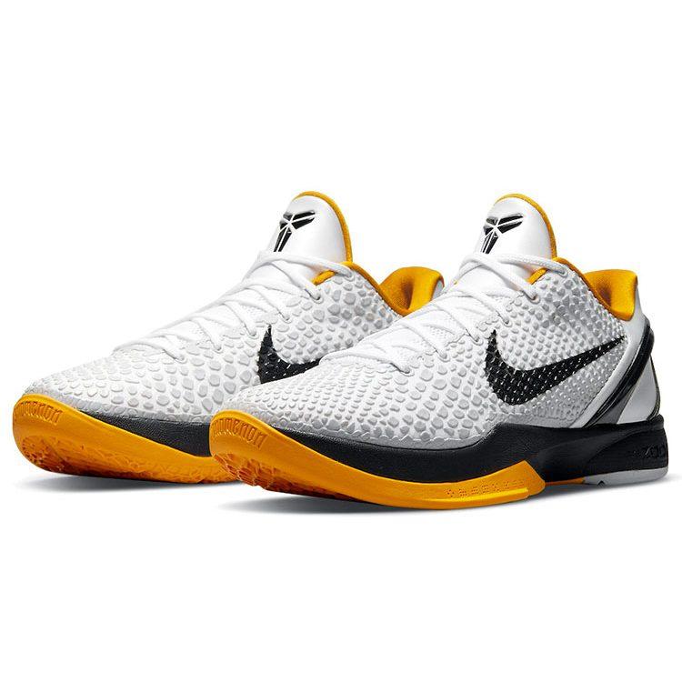 Nike Кроссовки для баскетбола Zoom Kobe 6 Low Unisex Черно-бело-желтые CW2190-100