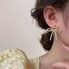 1 пара винтажных элегантных сережек-капель с бантом для женщин и девушек, серьги-гвоздики, свадебные украшения, подарки