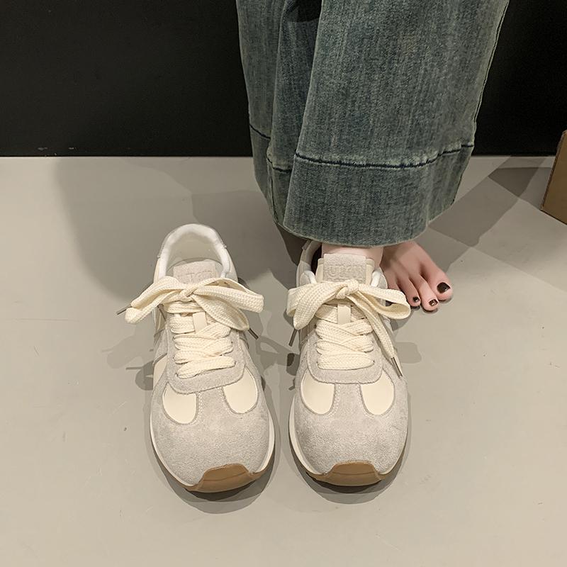 Fashion 2024 New Spring and Autumned Thick-soled Lightweight Sneakers for Women All-match Popular Retro Sport Leisure Shoes Hot Sale