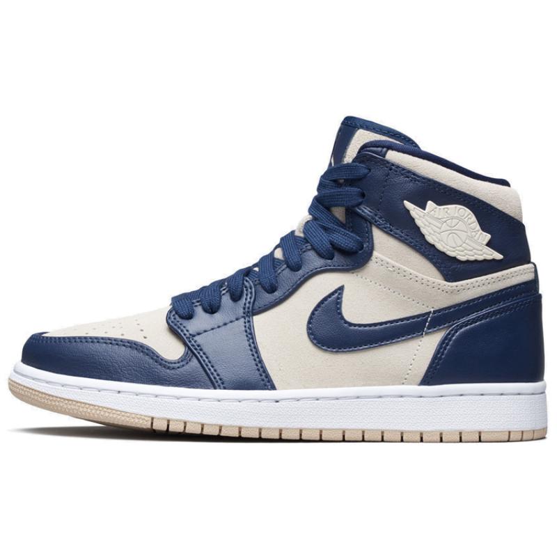Женские кроссовки Air Jordan 1 High 'Navy Cream' Jordan AQ9131-401