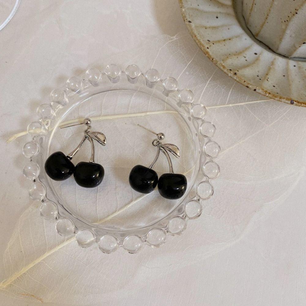 Серьги-гвоздики с красной вишней, серьги с сладкими фруктами, женские ювелирные изделия, висячие серьги