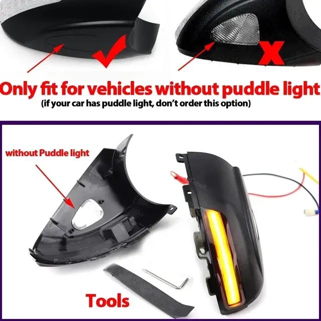 Боковое зеркало автомобиля, индикаторная лампа, светодиодный динамический указатель поворота для Volkswagen VW Tiguan 5N Sharan 7N Seat Alhambra 7N