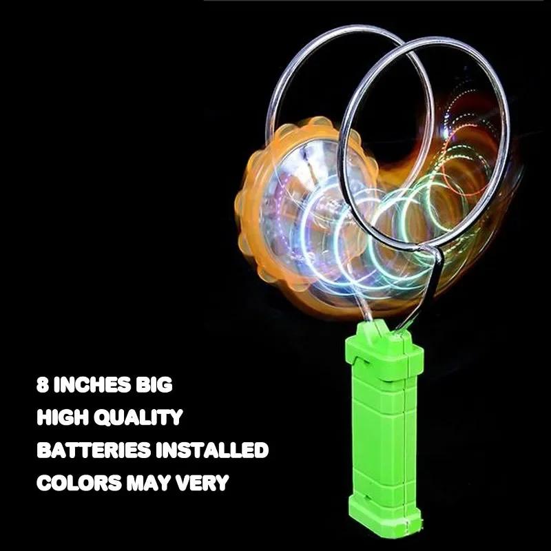 Магнитный гироскоп Magic Rail Twirler Flashing GyroWheel Портативный светящийся магнитный гироскопический вращающийся Игрушка для детей Подарки