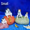Large Kitten Fishing Ornaments for Fish Tank Landscaping - Cat Hanging Decorations