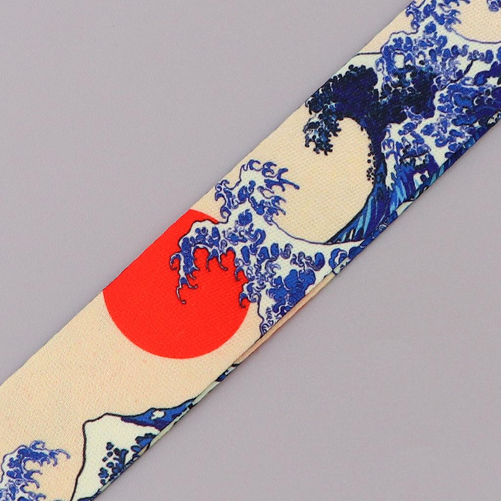 Японские волны держатель удостоверения личности шнурки для ключей шейный ремешок для карты значок спортзал телефон ремни брелок брелок аксессуары подарок