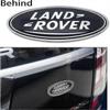 2pcs Fits Land Rover Grille Badge Tailgate Oval Badge Sticker, Fit Land Rover Range Rover Badge Nameplate (black)