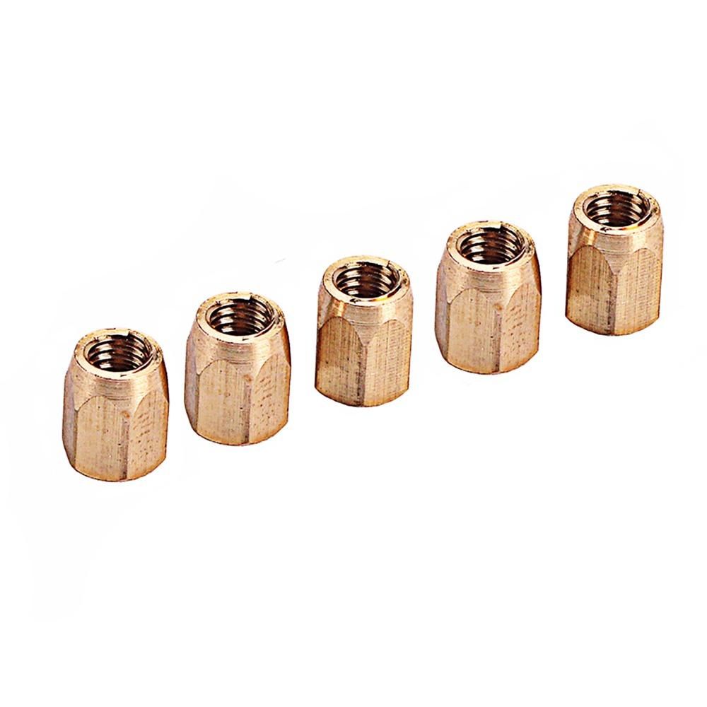 5 Pcs Golden Guitar Truss Nut Metal Electric Guitar Nut Brass Truss Nut For Electric Guitar