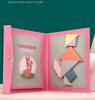 Wooden Jigsaw Magnetic Tangram Puzzle Book Educational Toys For Children Baby Kid Portable Montessori Learning Intelligence