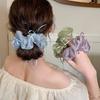 Korean Chiffon Bow Rubber Band Scrunchies For Women Fashion Elastic Hair Band Ponytail Tie Headwear Temperament Hair Accessories Gifts