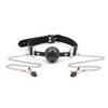 Faux Leather Matching Intimate Interactive Set With Adjustable Clip Wearable Training Ball For Couples Soft Comfort Reusable