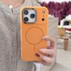 For iPhone 17 Pro Case Compatible with MagSafe Rhinestone Decor Lens Frame Silicone Phone Cover