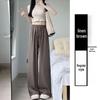 Women's Summer Pleated Zen Wide-Leg Pants - High-Waist, Lightweight, Casual, and Straight-Legged with a Yamamoto Style Draped Design.