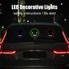 Автомобильные огни-панели с лицом дьявола, мигающая сигнальная лампа, USB-штекер, предупреждающие стробоскопы, сигнальные огни для автомобиля, украшения на лобовое стекло