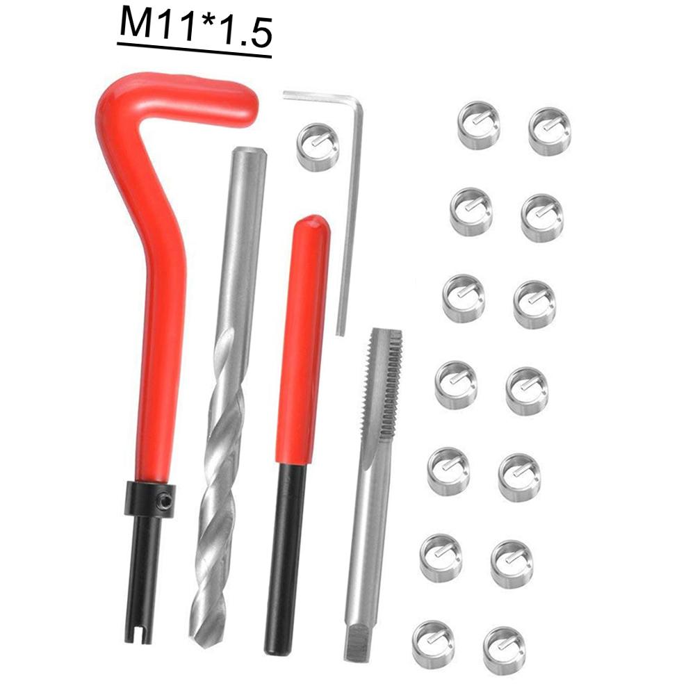 30 шт. набор вставок для ремонта метрической резьбы M3 M4 M7 M9 M11 Helicoil Car Pro Coil Tool 304 нержавеющая сталь сумка для авторемонтных инструментов
