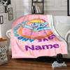 Custom Name Rainbow Unicorn Heart Party Blanket For Couch Bed Plush Cozy Fuzzy Blanket Super Soft Warm Blankets For Fall And Winter 0916125