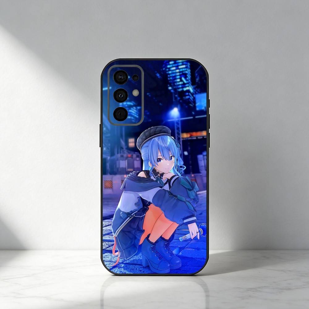 Virtual Live Hoshimachi Suisei Holo Phone Case For Samsung S25,S24,S21,S22,S23,S30,Ultra,S20,Plus,Fe,Note,5G Black Cover