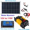 110/220V Solar Power System 20W Solar Panel Battery Charge 30A Controller 6000W Inverter Modified Sine Wave Power Generation Kit