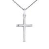 LÉA & ARTHUR - Children's Pendant SIMPLE "LITTLE CROSS" Motif - Rhodium-plated 925 Sterling Silver