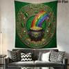 St. Patrick's Day Wall Tapestry Aesthetic Wall Hanging Printed Fabric Blanket Decorative Tapestries for Bedroom Living Room Home Decor