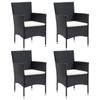 Day and Night - Day and Night Garden Dining Chairs 4 Units Black Synthetic Rattan