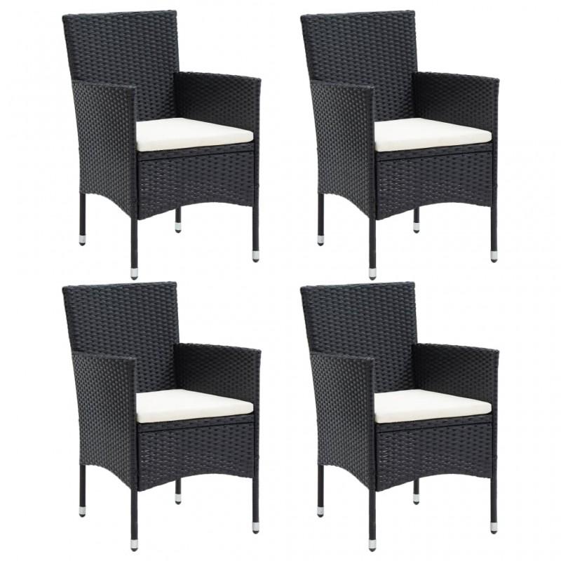 Day and Night - Day and Night Garden Dining Chairs 4 Units Black Synthetic Rattan
