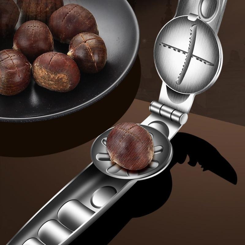 BEPAN 1PC Chestnut Opener Nut Opener Bowl Walnut Clip Stainless Steel Chestnut Clip Anti-scalding Kitchen Tools Safety Material