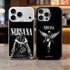 N-NirvanaS Цветной Серебряный Чехол для Телефона Рок-Группы для iPhone 17/16/15/14/13/12/11 pro Max Совместим с Несколькими Моделями