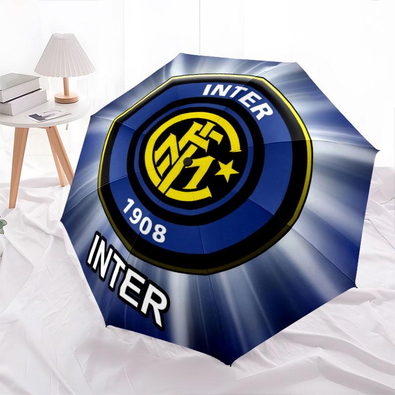 FC Internazionale Milano, automatic folding umbrella, portable and foldable design, 8 ribs, a Christmas or birthday gift.