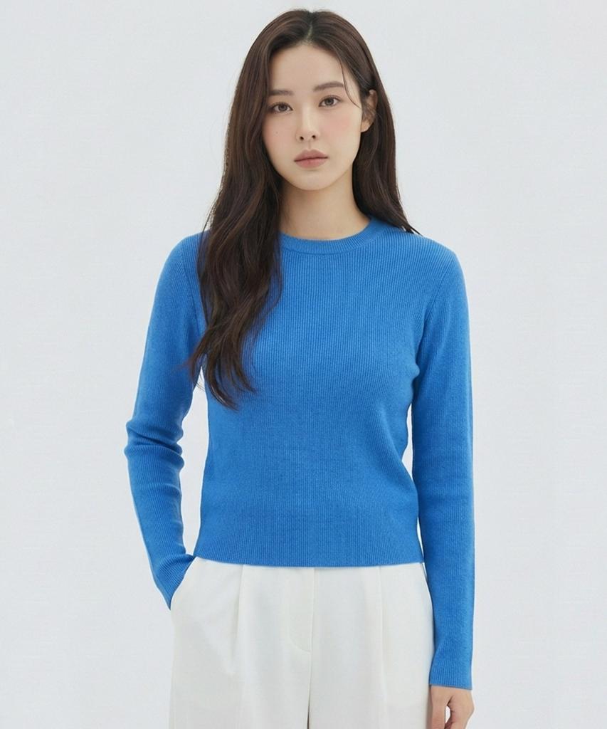 VANAKE Slim Round Neck Knit_Vb32Ktq309Z