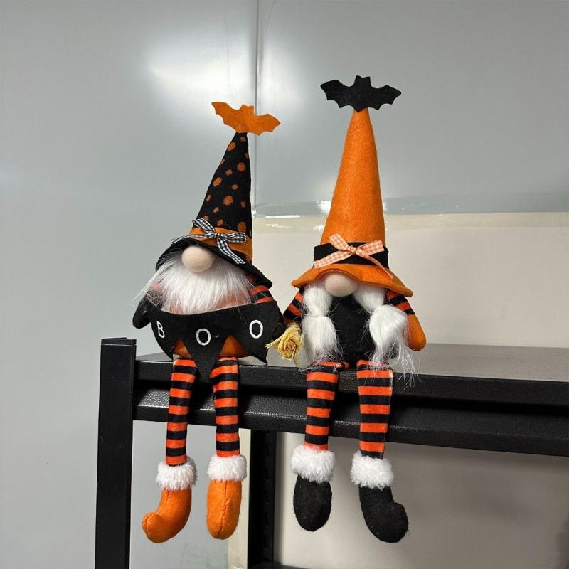 Soft Plush Long Legged Gnomes Figure Doll Halloween Decoration Stuffed Dwarf Elf Ornament For Shelf Desk Party Themes