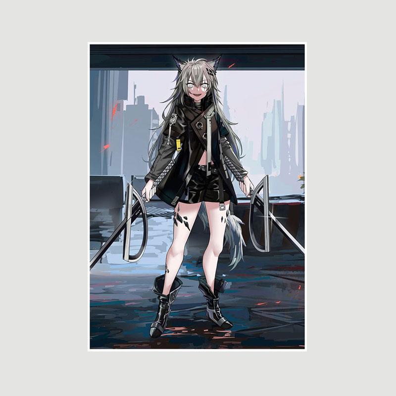 Домашний декор Картина Милая маленькая Лоли Аниме Девушка Плакат Милая Лолита Манга Фигурка Белые бумажные постеры и принты Бар Спальня Украшения Фреска