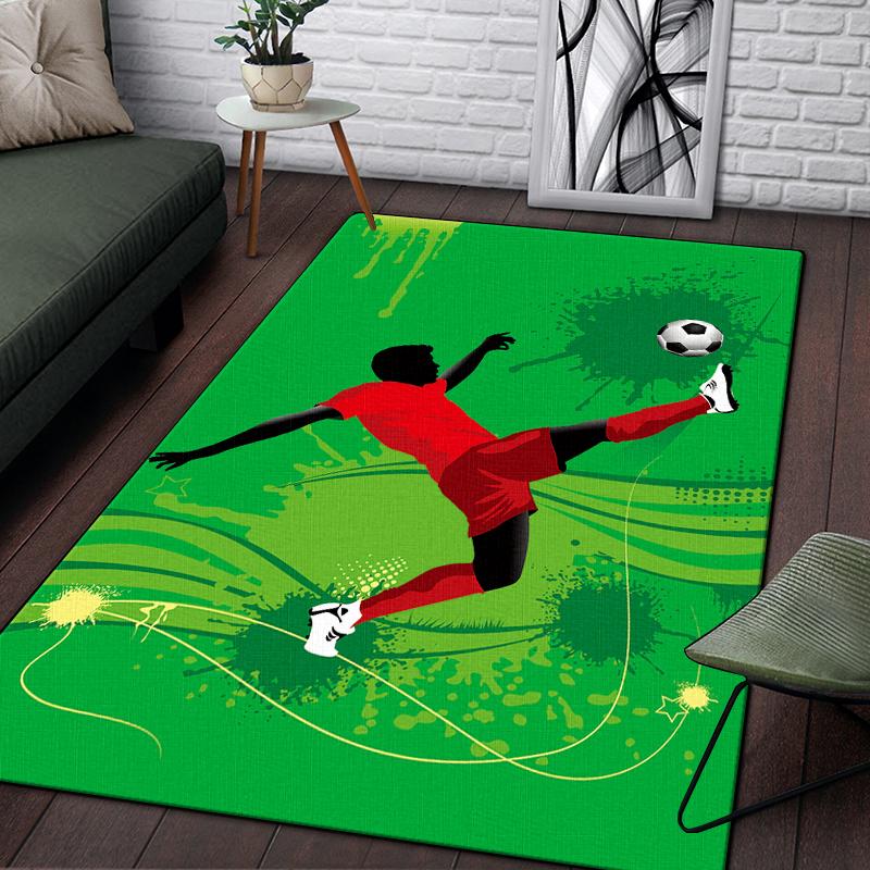 3d футбольный спортивный силуэтный ковер с узором для гостиной, коврики для кемпинга, пикника, противоскользящий коврик, коврик для ползания, подарок для фанатов