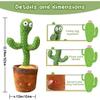 Peluche Chantant,Cactus Qui Danse,Jouet en Peluche pour Enfants,Dancing Cactus,120 Chansons,Enregistrement,Apprendre à Parler