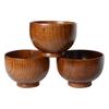 Japanese-style Jujube Wood Round Large Soup Bowl Creative Children's Rice Bowl Classic Retro Wooden Bowl