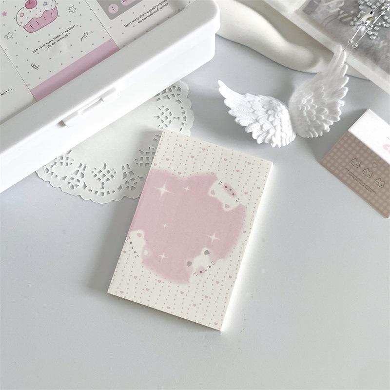 Korean INS Cute Pudding Bear Memo Pad Cute Student Loose Leaf Message Notepad Girl Mini Pocket Planner Scrapbook Material Paper