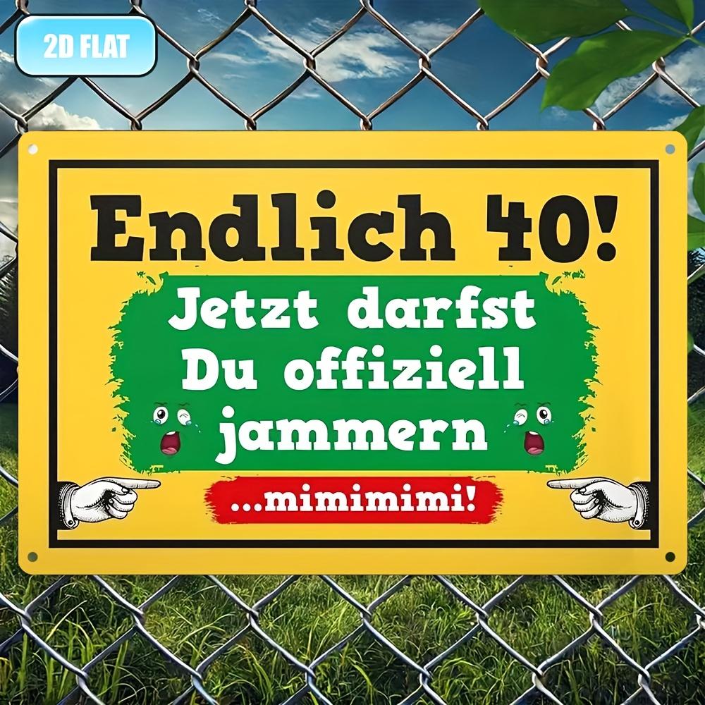 D Flat pc Retro Vintage Rustig Deutsch Humor Endlich Eisen Blechschild Vorbohrt Indoor Outdoor Toilet Dekoration