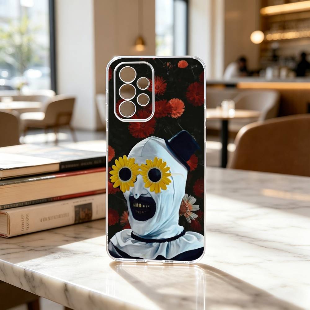 Art the C-Clown horror T-Terrifer Phone Case Transparent Silicone Soft For Samsung S25,S24,S21,S22,S23,S30,Ultra,S20,Plus,Fe