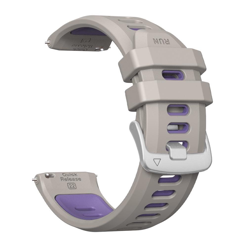 22 мм Плоский силиконовый ремешок для часов Garmin Forerunner 570, 47 мм Двухцветный ремешок