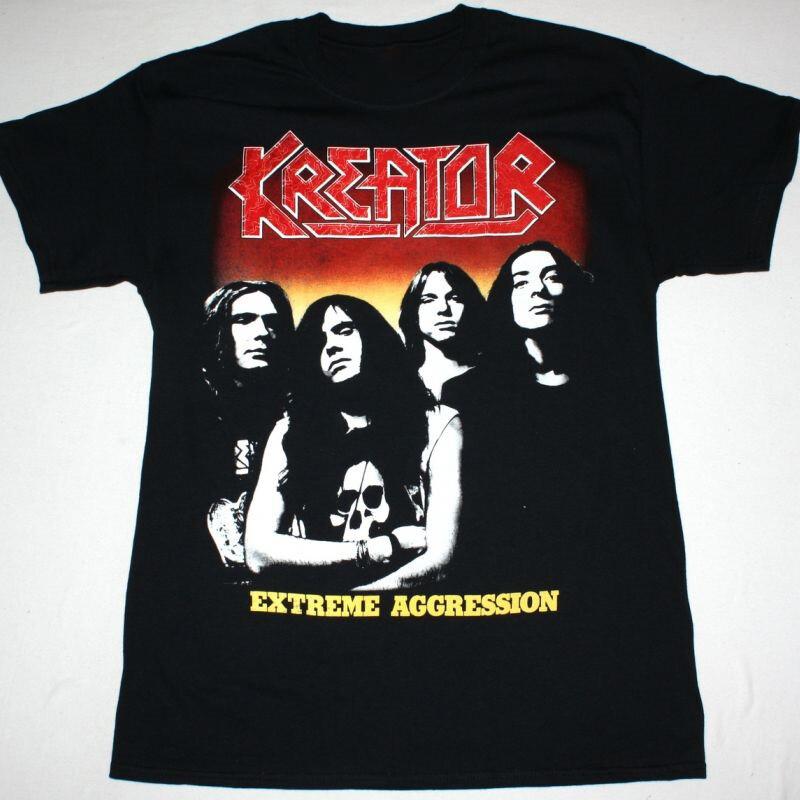 Kreator Extreme Aggression Мужская футболка Черная Унисекс Все размеры Унисекс Футболка