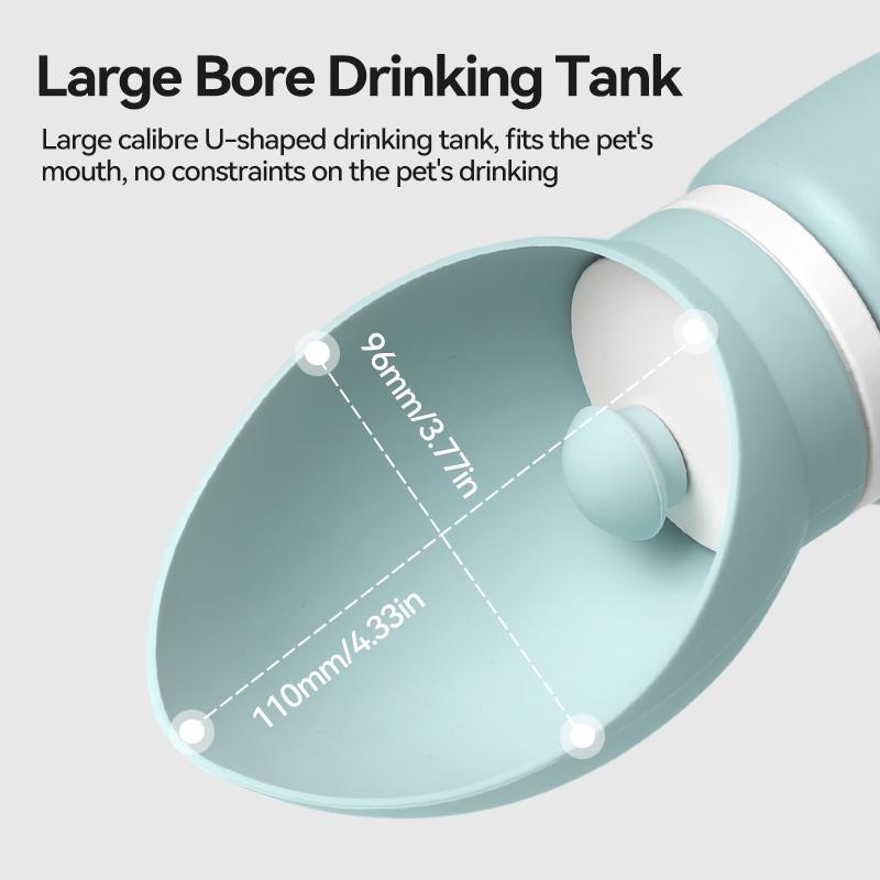 ROJECO Pet Water Bottle For Dog Cat Qutdoor Walking Leakproof Water Mug Portable Soft Silicone Foldable Travel Drinking Bowl Cup