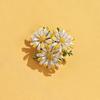 Элегантные старинные металлические цветы-растения ромашки брошь для женщин воротник броши аксессуары ювелирные изделия подарки