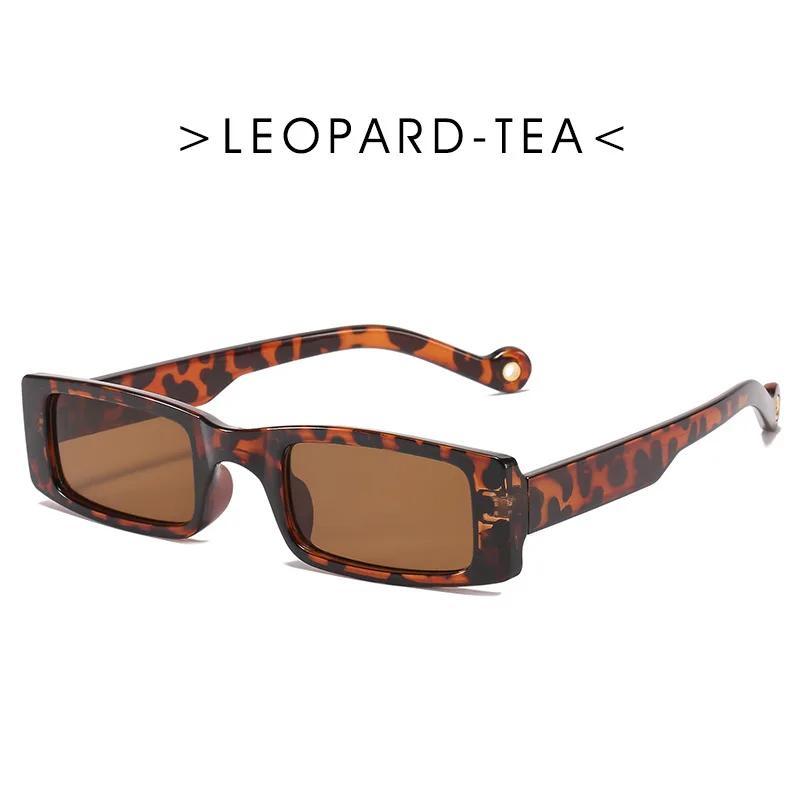 Женские солнцезащитные очки Ретро Маленькие квадратные солнцезащитные очки Модные Прямоугольные солнцезащитные очки Защита от УФ-лучей Очки