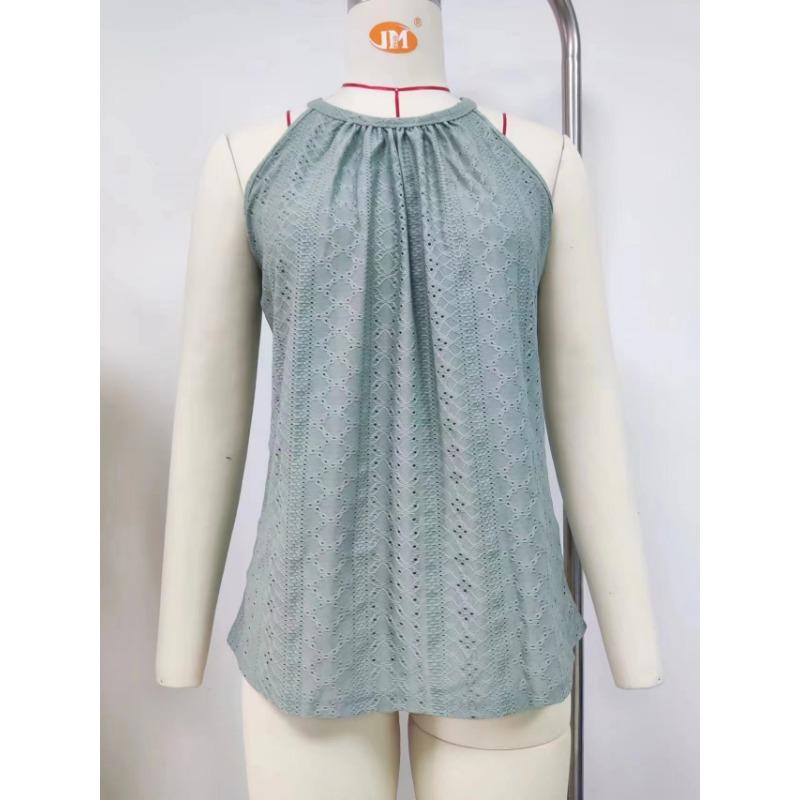 Женский летний жилет, свободные майки с круглым вырезом и морщинами, топ без рукавов, камзол