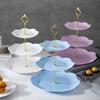Cake Stand 3 Tier Pastry Cupcake Fruit Plate Dessert Snack Nut Dried Fruit Holder for Home Festival Party Fruit Food