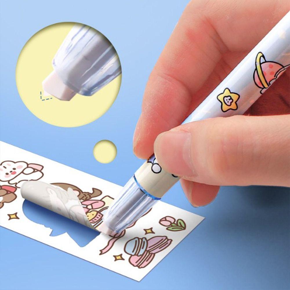 High Viscosity Dot Glue Stick Pen Quick-drying Sticky Dot Glue Cartoon Pen Shape Glue Stick Office