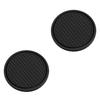 XuJJunB Car Coasters, Round Shape, Diameter 2.8 Inches (70 Mm), Set of 2, Black,