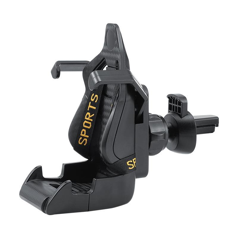 Carbon Fiber Pattern Phone Bracket Universal Car Mount Racing For Seat Style Air Vent Holder For Different Phone Models GPS