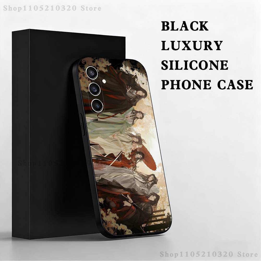 Tian Guan Ci Fu Credit Phone Case For Samsung S25,S24,S23,S22,S21,S20,S10,Ultra,Plus,Lite,FE,Soft Silicone Black Cover