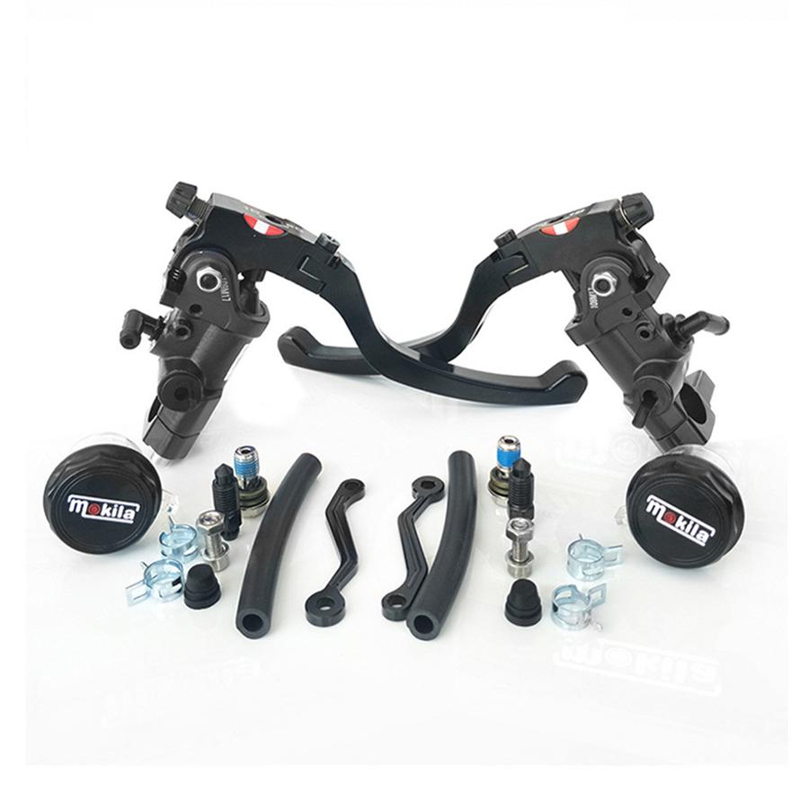 Pair Motorcycle 19 Rcs Brake Master Cylinder Cable Clutch Radial Brake Pump 22mm 7/8'' Universal