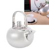 304 Stainless Steel Teapot Flat Bottom Induction Cooker Water Kettle Tea Pot with FilterSilver 16cm 1.2L